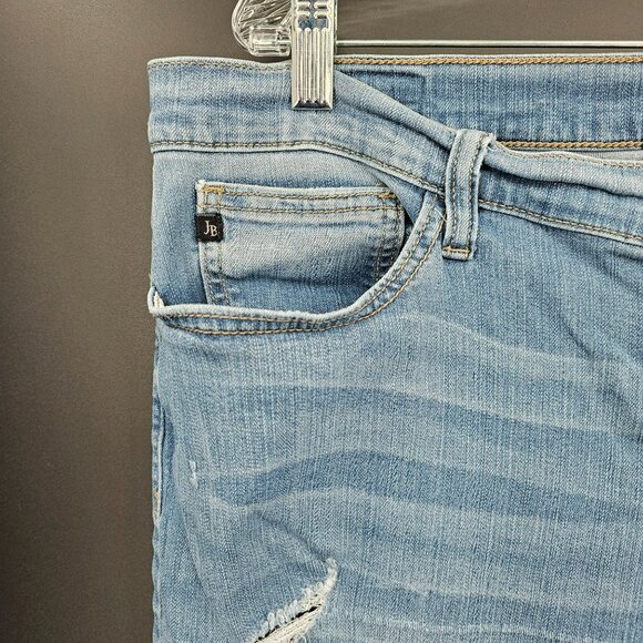 Judy Blue Skinny Denim Jeans 2XL Distressed Ankle Cropped Cotton Stretch Medium - Picture 3 of 13